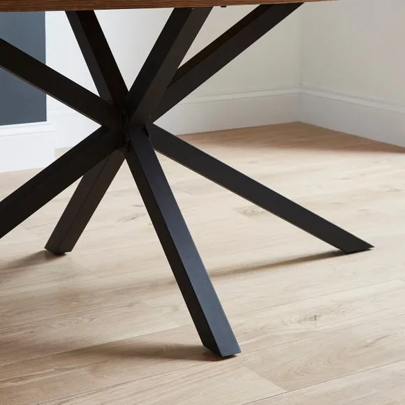 Xavi 6 Seater Oval Parquet Dining Table, Oak 4