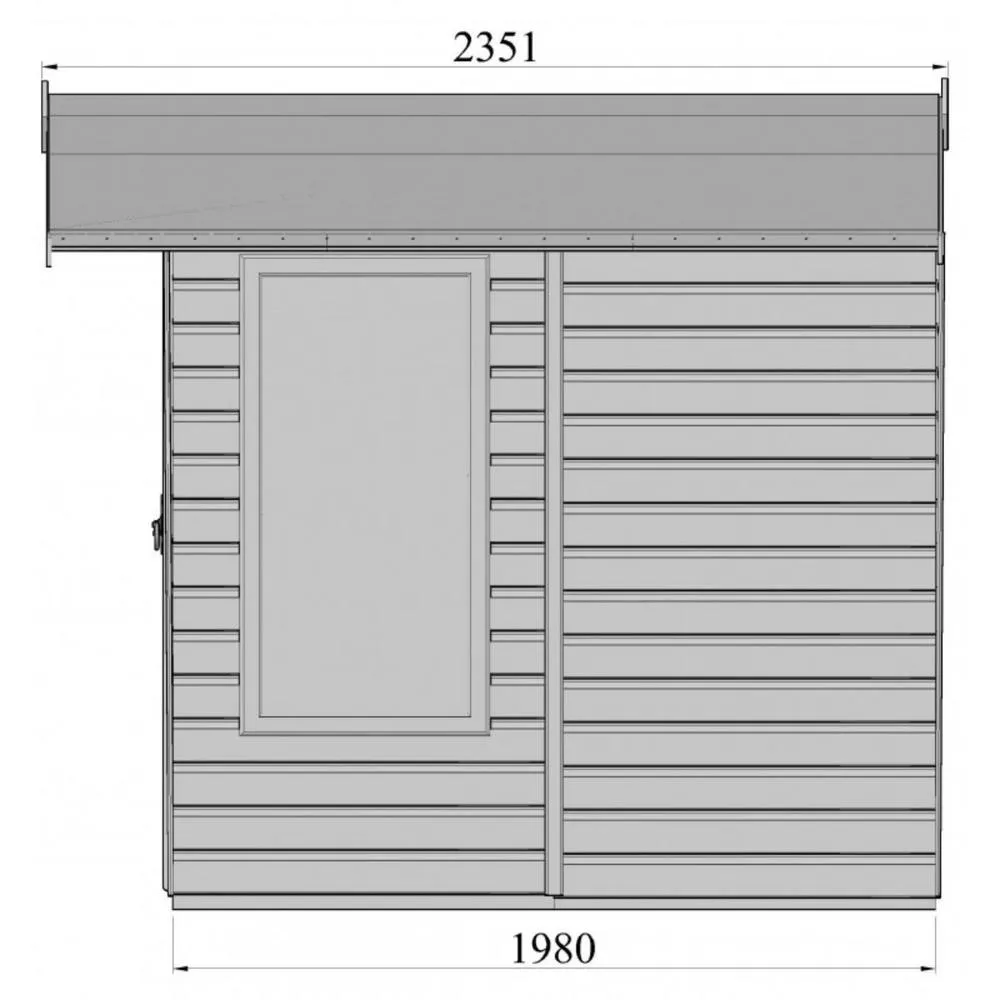 Shires Parham Shiplap Summerhouse Garden Sun Room Approx 7 x 7 Feet in Brown 3