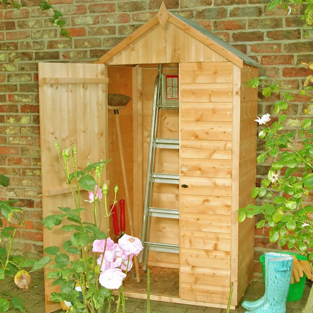 Shires Handy Store Shiplap Garden Shed Approx 3 x 2 Feet in Brown 3