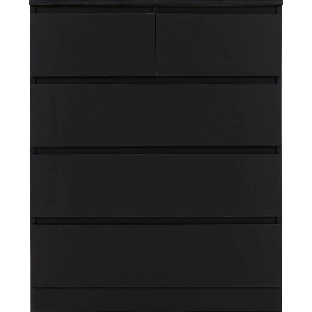 Seconique Malvern 3+2 Drawer Chest - Black 4