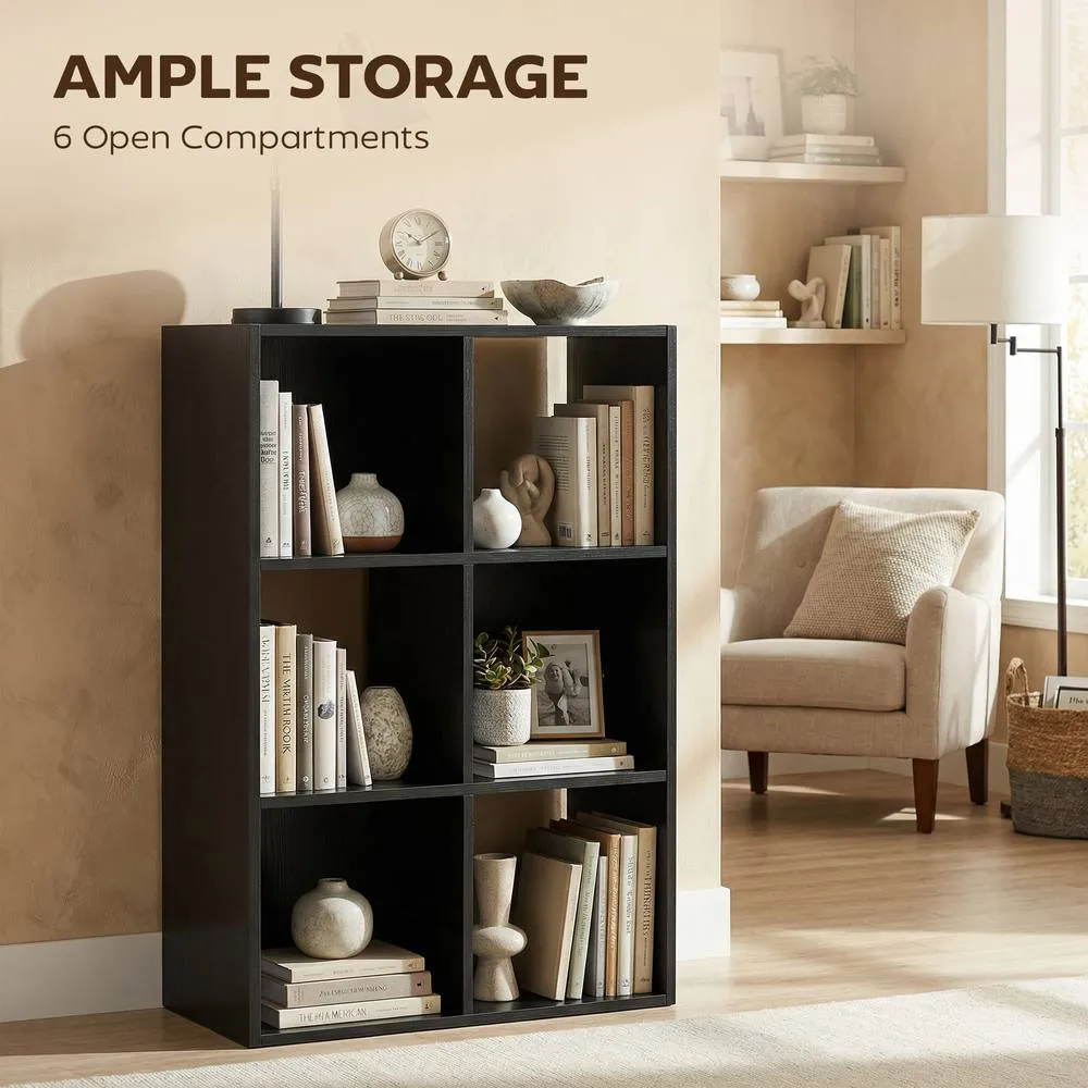 HOMCOM Industrial Style Storage Shelf, Bookcase, Bookshelf in Black 4