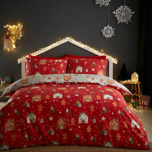 Bedlam Gingerbread House Duvet Cover & Pillowcase Set 3