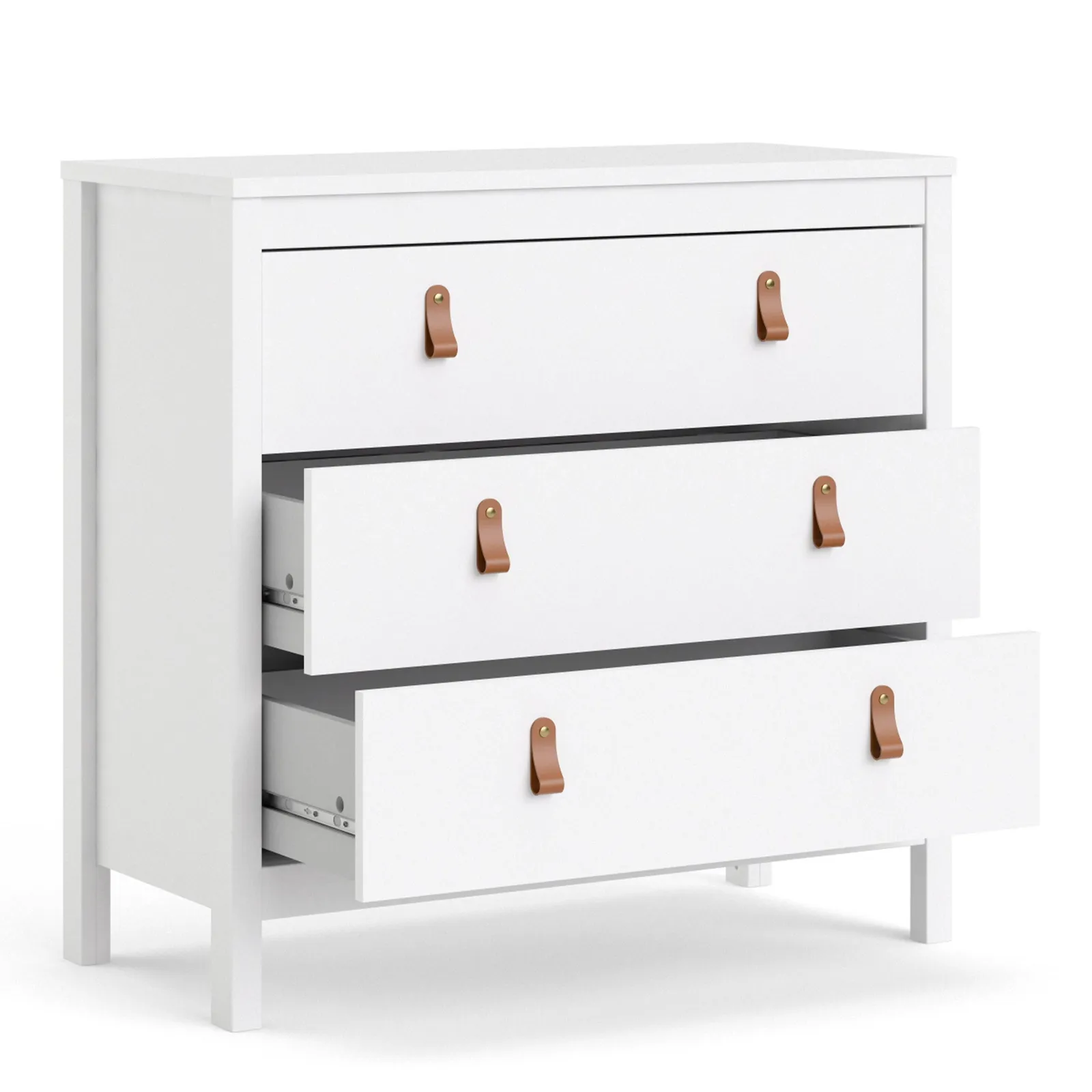 Furniture To Go Barcelona Chest 3 Drawers in White 4