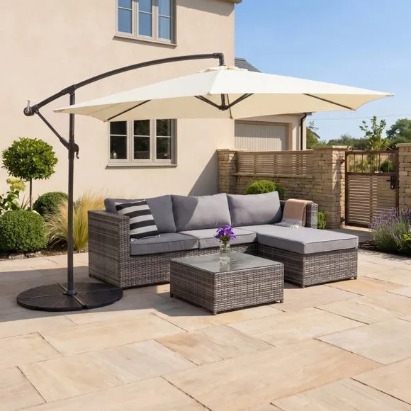 Corner Sofa Grey Lounge Set 3