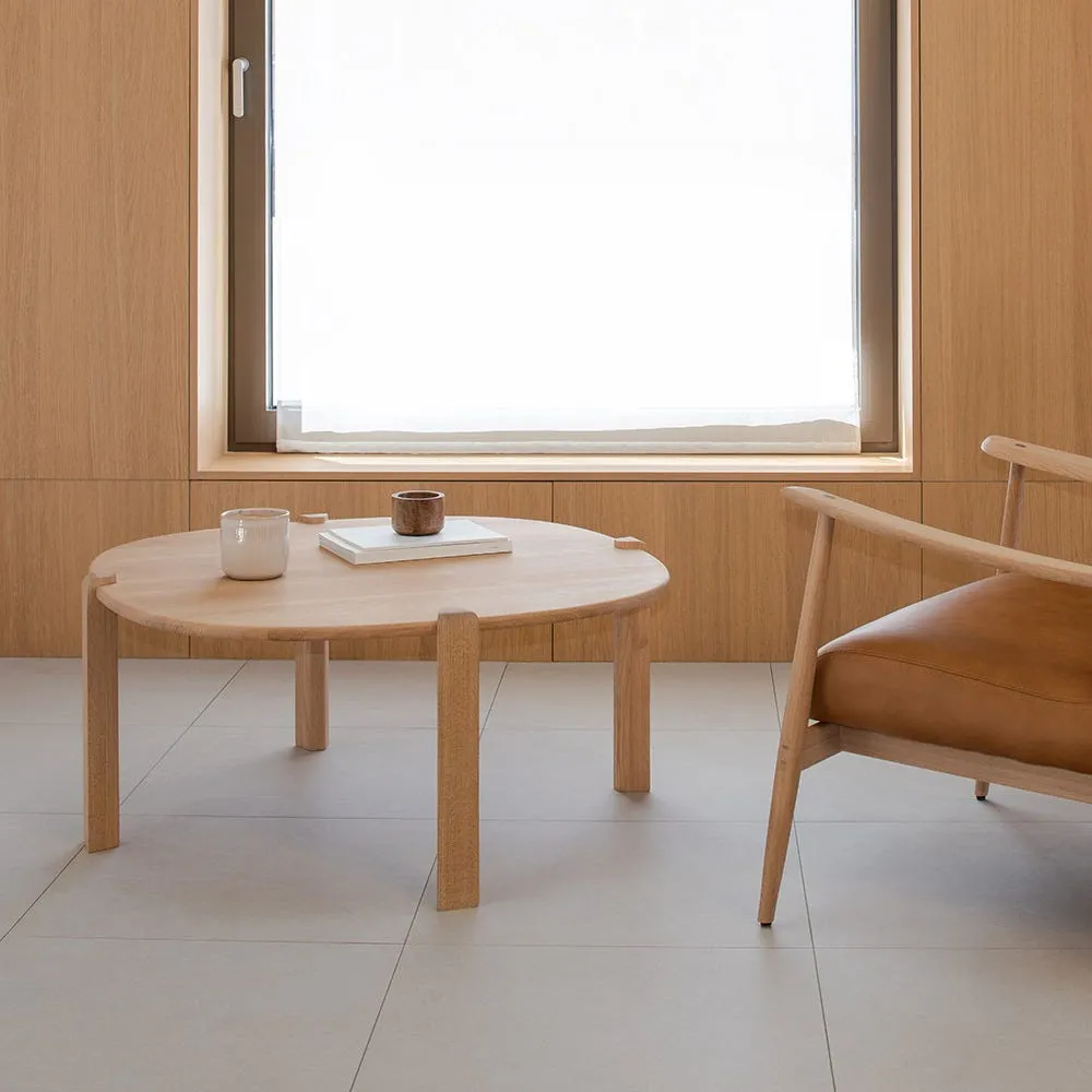 Gazzda Kulin Coffee Table White Oiled Oak 100 x 100 x 45cm 4