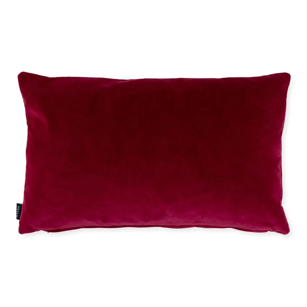 Heal's Velvet Cushion Claret 35 x 55cm 2