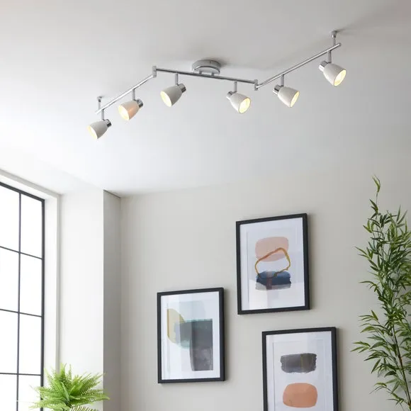 Alto 6 Light Chrome Semi Flush Spotlight Bar 3
