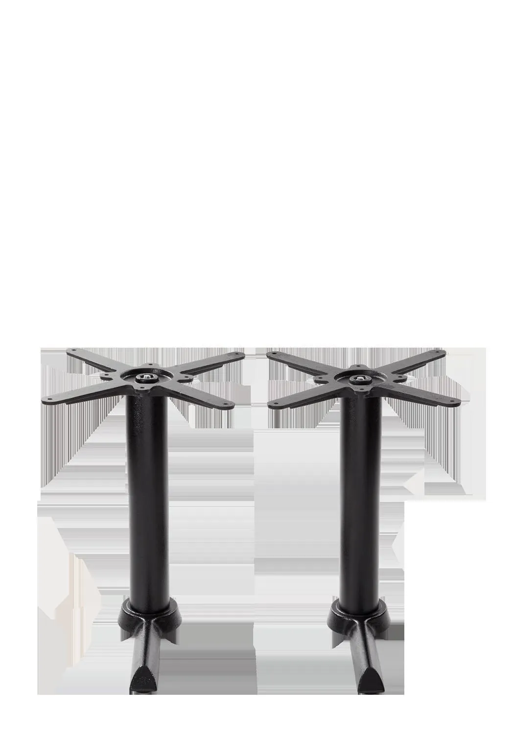 netfurniture Black Cruciform Table Base - Twin - Coffee Height - 480 Mm