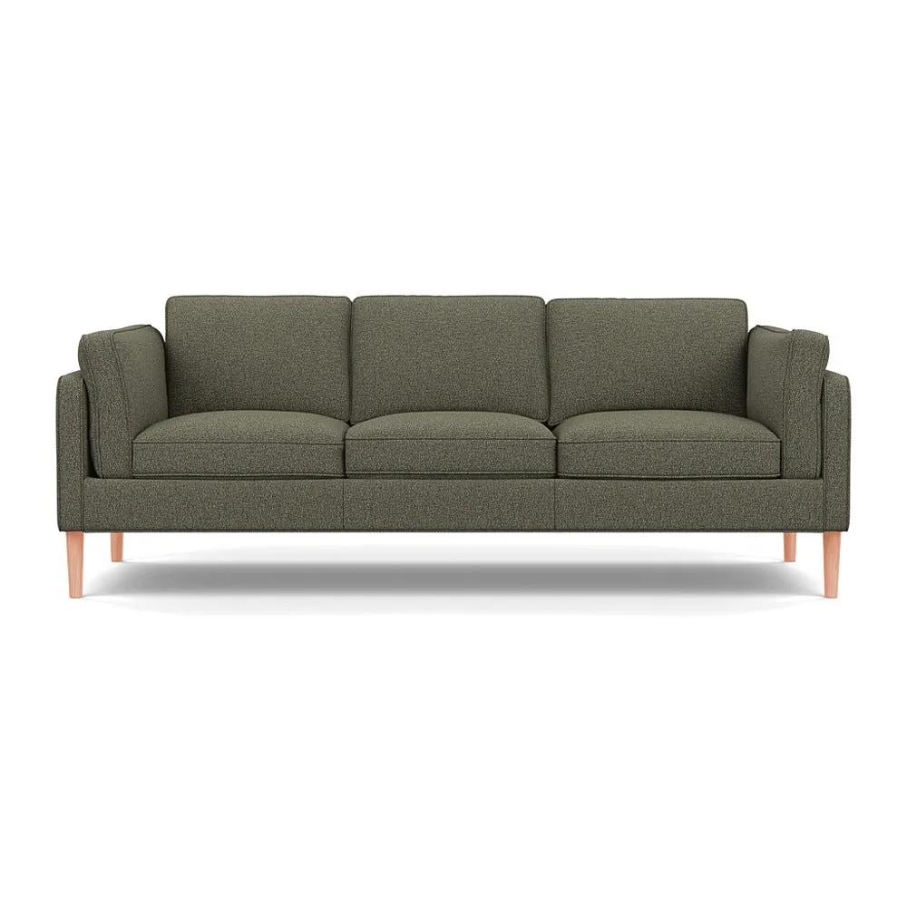 Heal's Sonno 4 Str Sofa Loop Boucle Forest Green Natural Feet 1