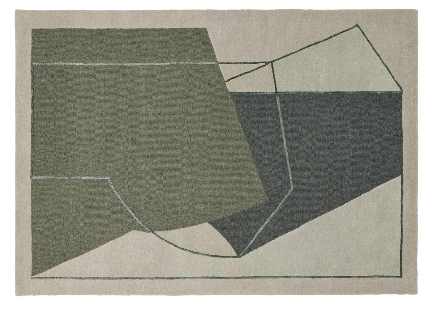 Linie Design Furbo Rug Green 140cm x 200cm