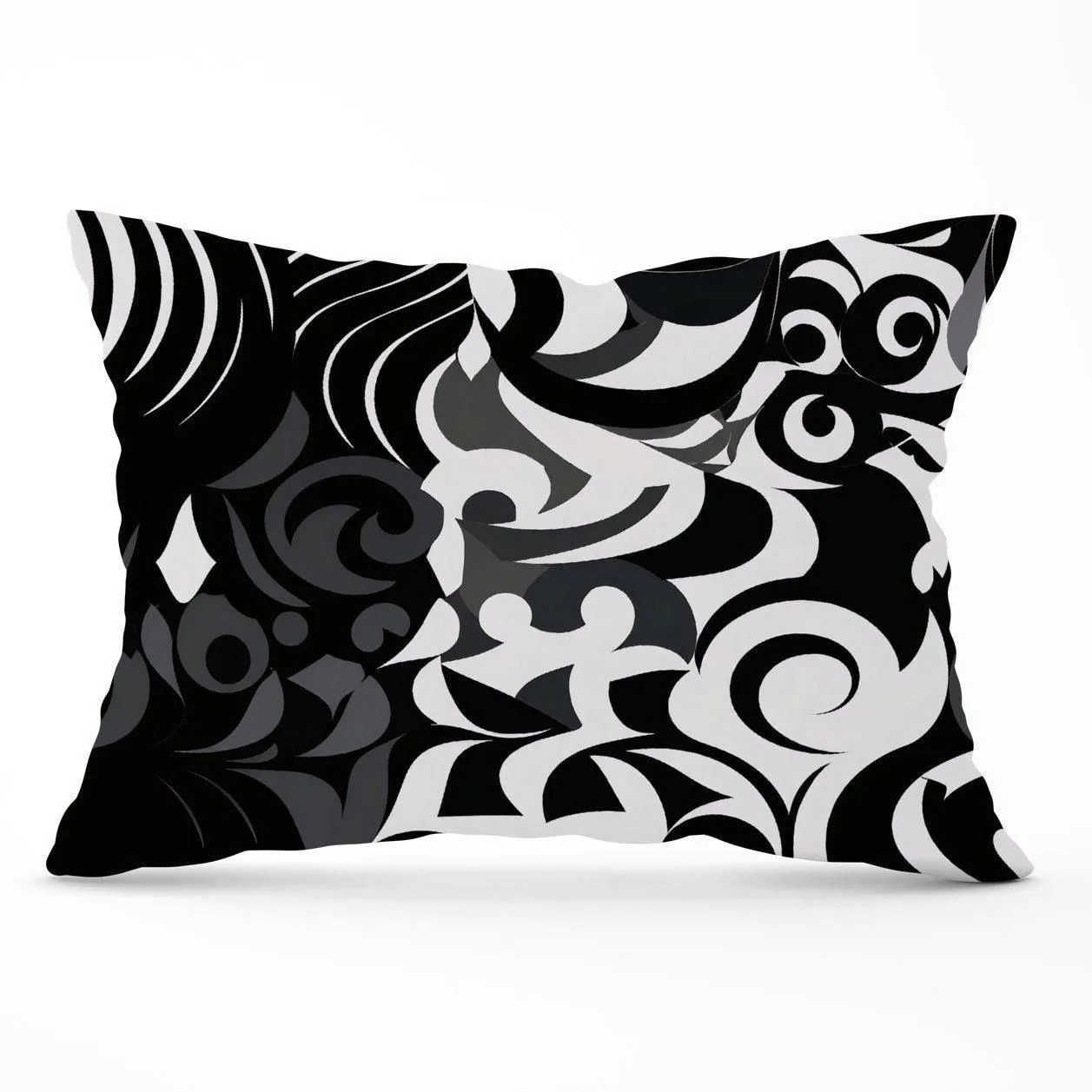 Warren Reed - Designer Black Grey Abstract Cushions