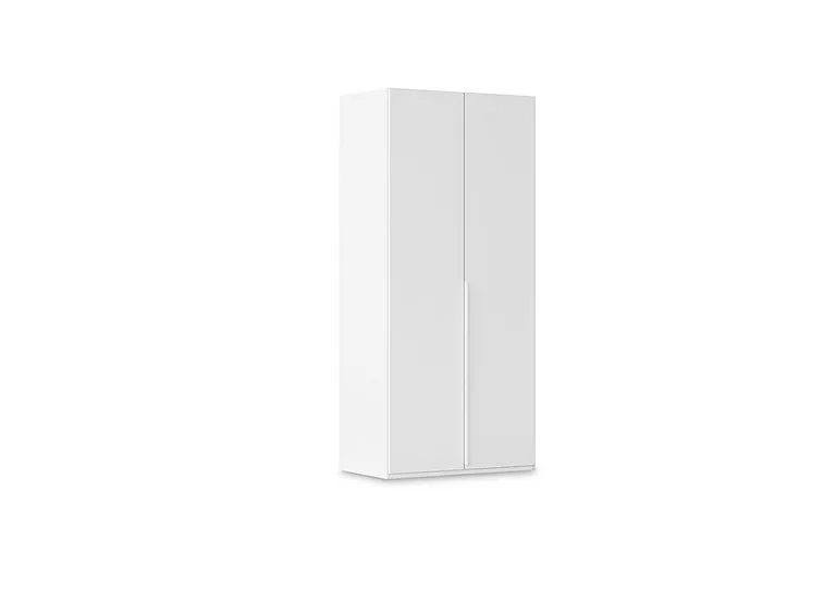 Haven 101cm 2 Door Hinged Wardrobe with Décor Doors - Alpine White