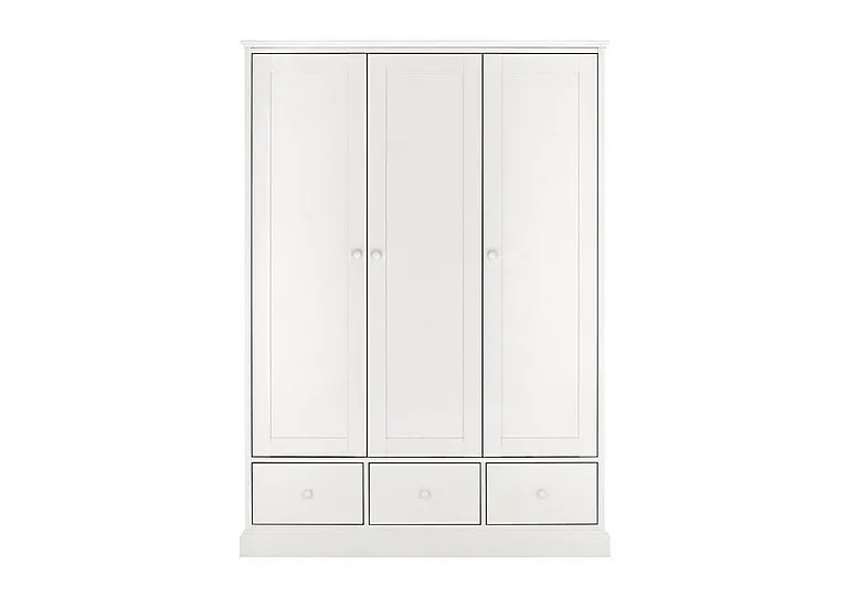Faye Triple Wardrobe - White