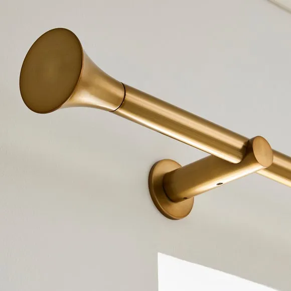 Flush Trumpet Fixed Metal Curtain Pole 3