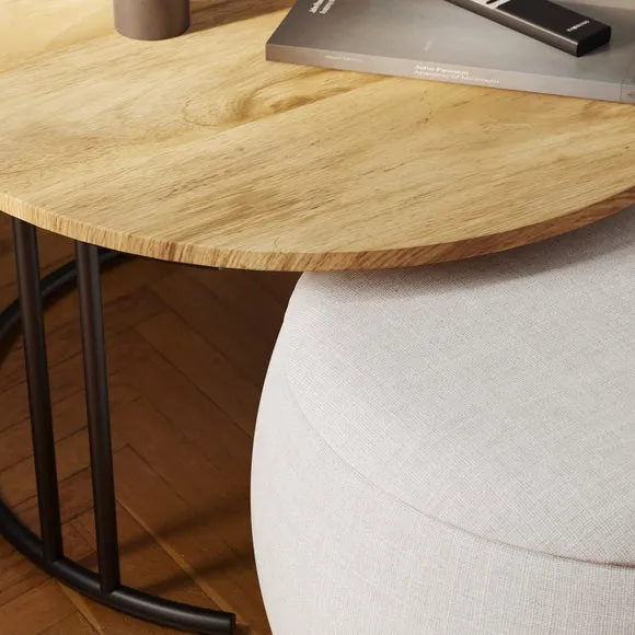 Bryant Upholstered Pouffe Coffee Table Nest 3