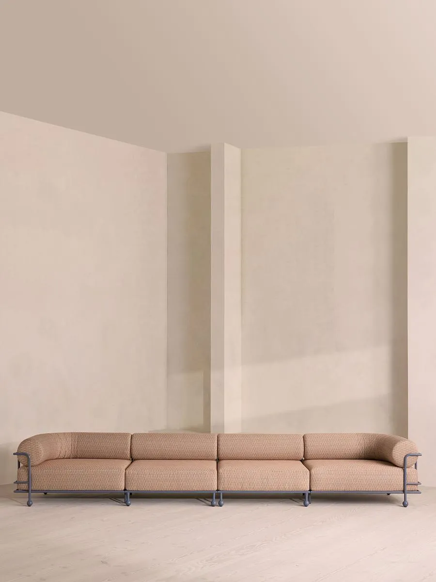 Gaspard 5-Seater Outdoor Sofa, Pierre Frey, Cassis