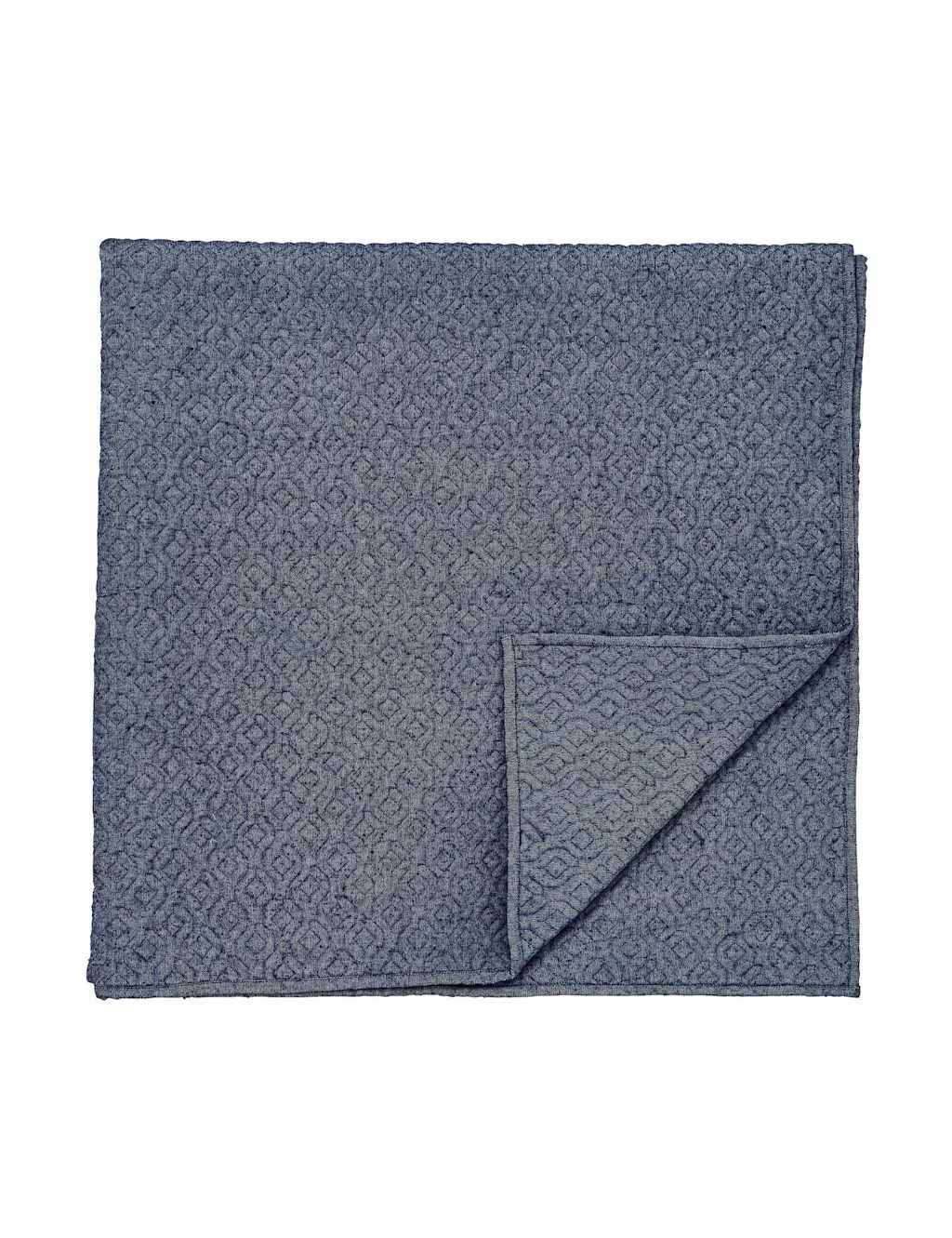 Bedeck of Belfast Pure Cotton Elara Quilted Throw Blue