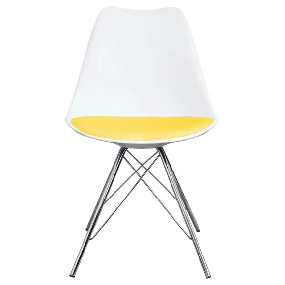 Fusion Living Soho White Plastic Dining Chair 3