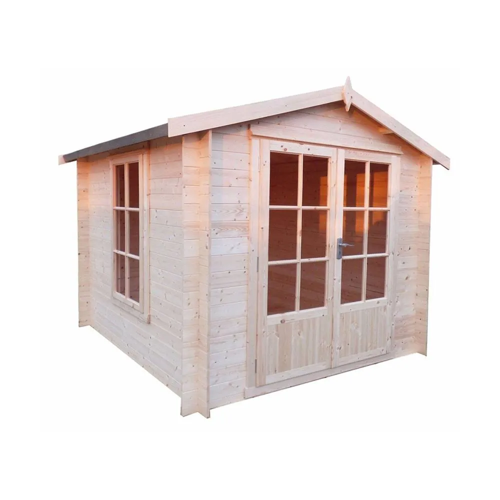Shires Barnsdale 19 mm Log Cabin 8 x 8 Feet in Light Brown 2