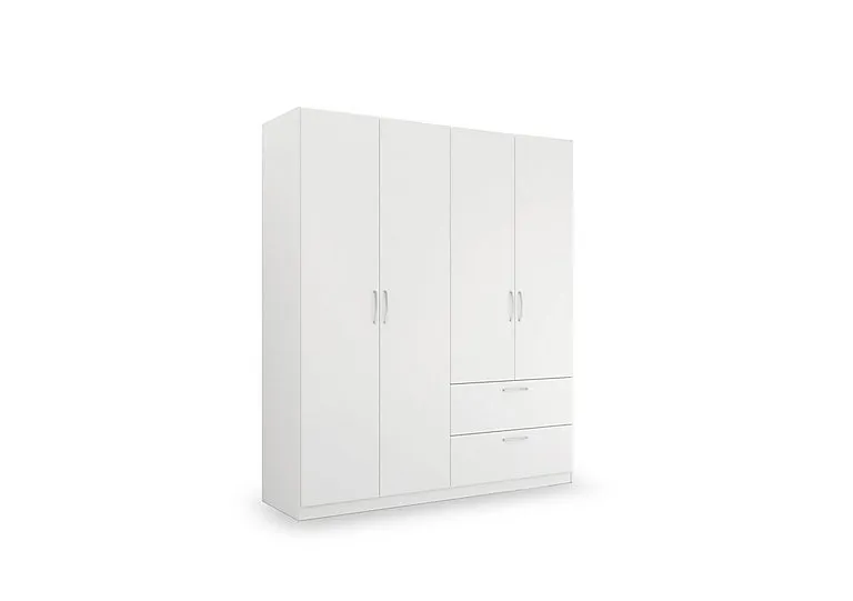 Impulse 181cm 4 Door Combi Décor Wardrobe - Alpine White