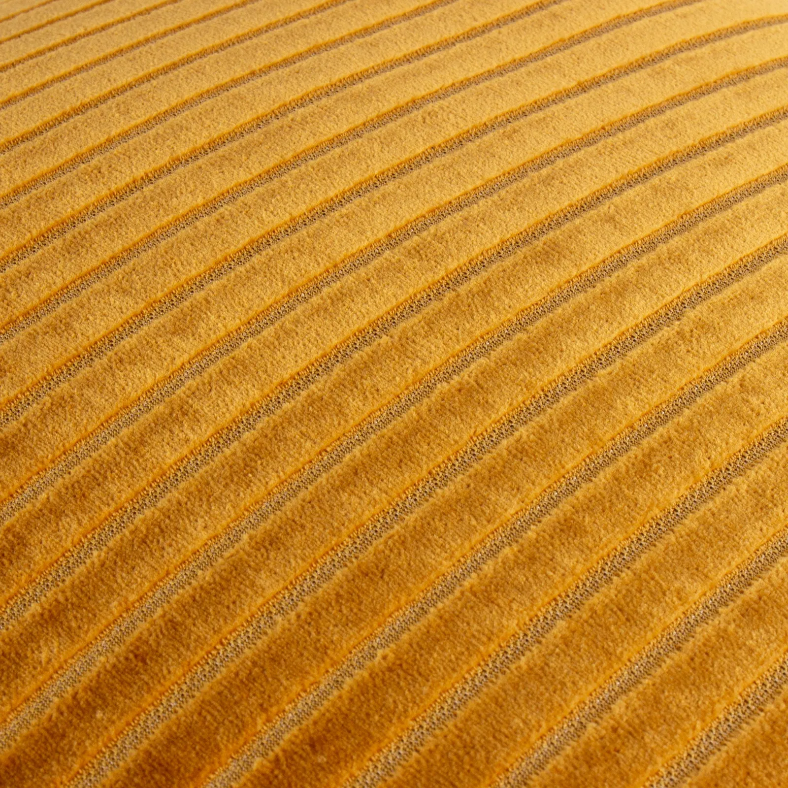Paoletti Savoy Stripe Velvet Cushion in Gold 5