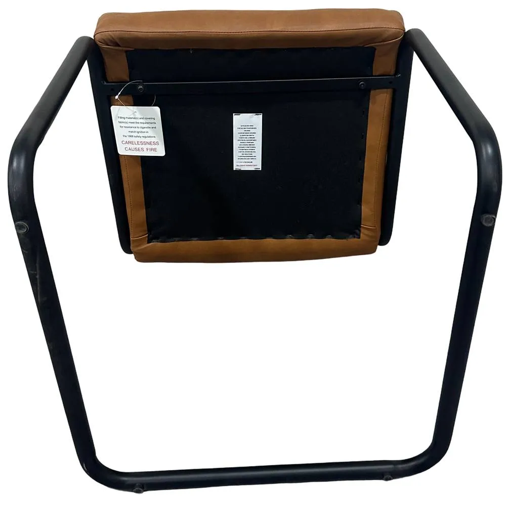 IH Design Brown Modern Leather Dining Chairs (Set of 2) 4