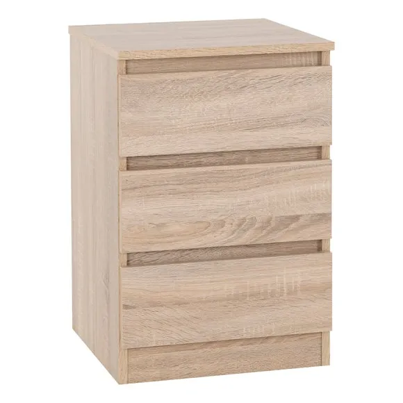 Return - Walker 3 Drawer Bedside Table