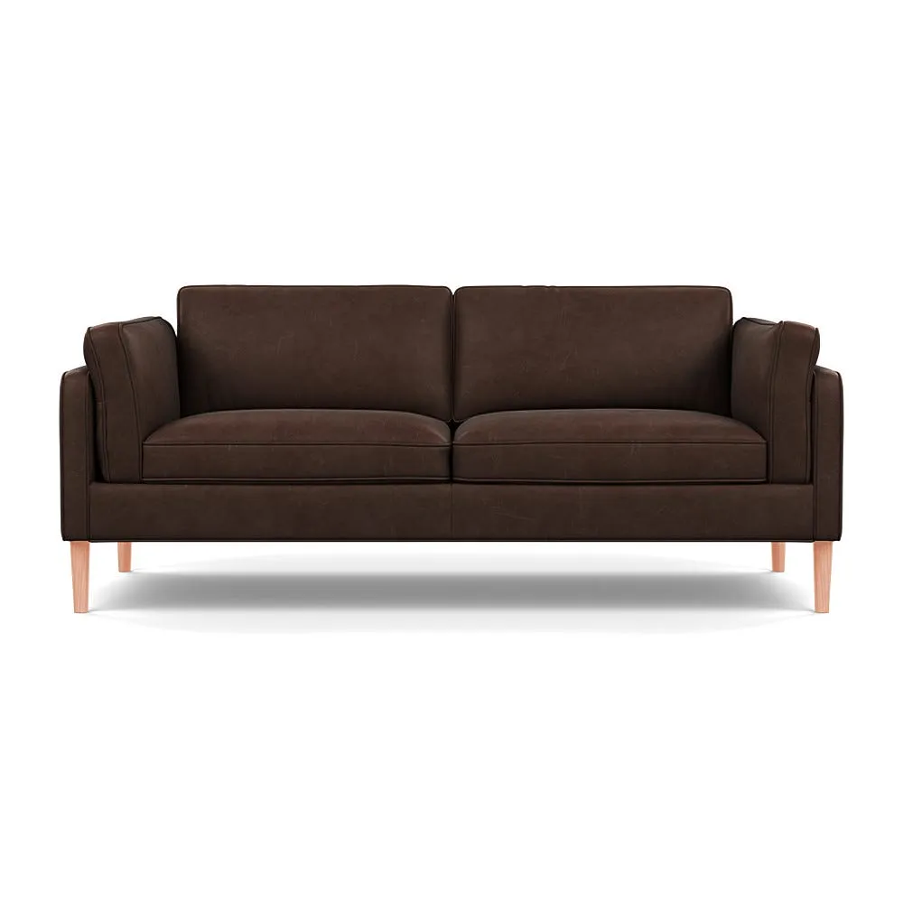 Heal's Sonno 3 Seater Heritage Leather Chestnut 2064 Natural Feet 1