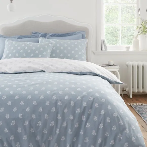 Bianca Esme Floral 200 Thread Count 100% Cotton Duvet Cover & Pillowcase Set 3