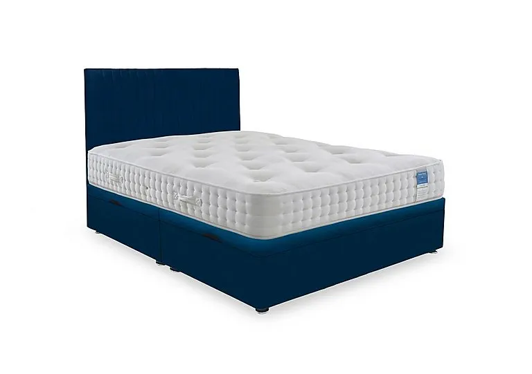 Ortho 2000 Manual Side Ottoman Divan Set - Super King - Plush Pacific