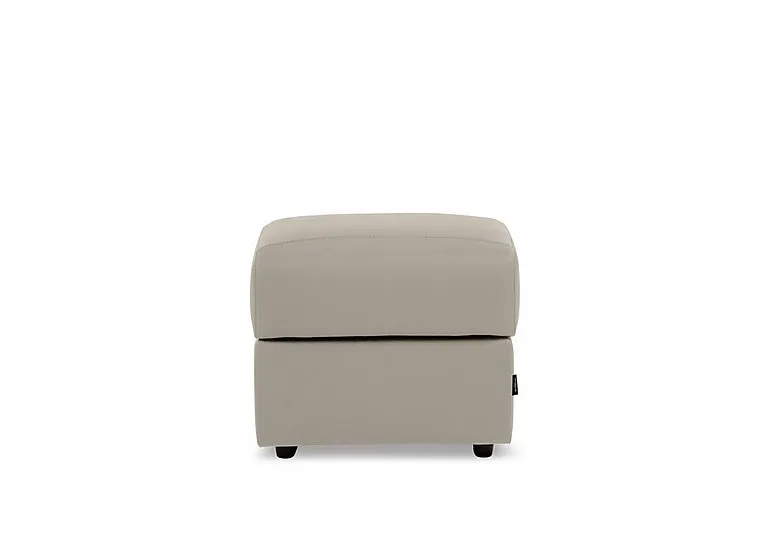 Canto Square Leather Storage Footstool