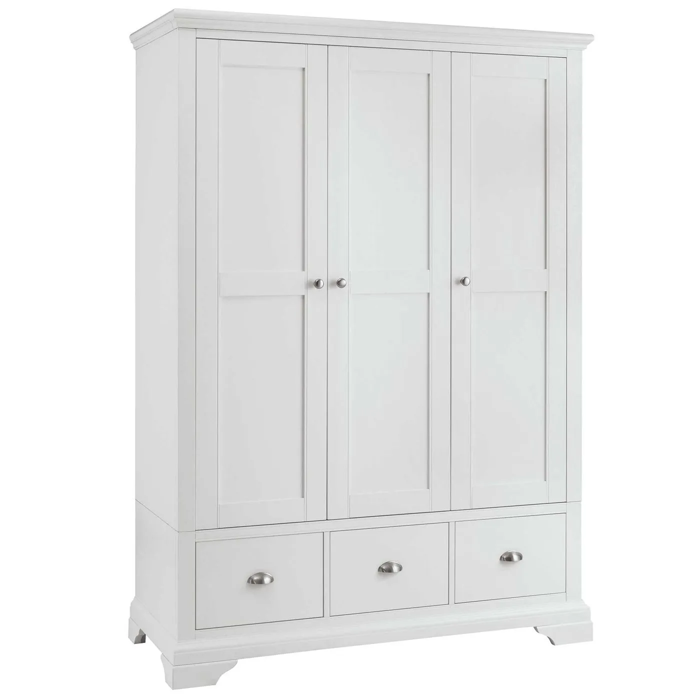 Carrington Triple Wardrobe, White