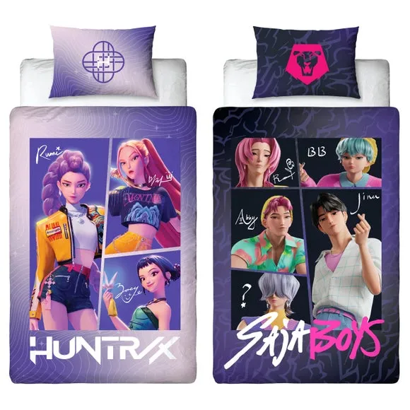 K-Pop Demon Hunters Unite Digital Duvet Cover & Pillowcase Set 6