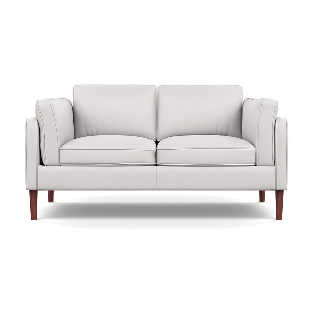 Heal's Sonno 2 Seater Leather Grain White 000 Walnut Feet 1