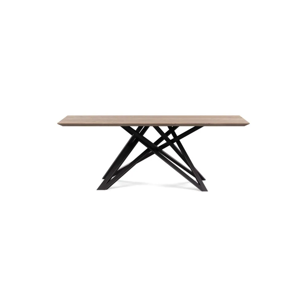 Heal's Vienna Dining Table 200x90cm Grey Oiled Oak Chamfered Edge Filled 1