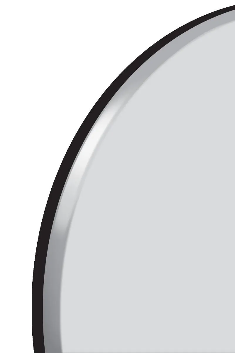 MirrorOutlet All Glass Bevelled Classic Design Round Mirror 120 x 120CM in Silver 5