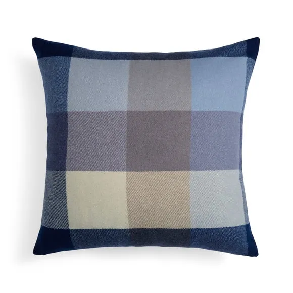 Deddington Check Wool Square Cushion 3