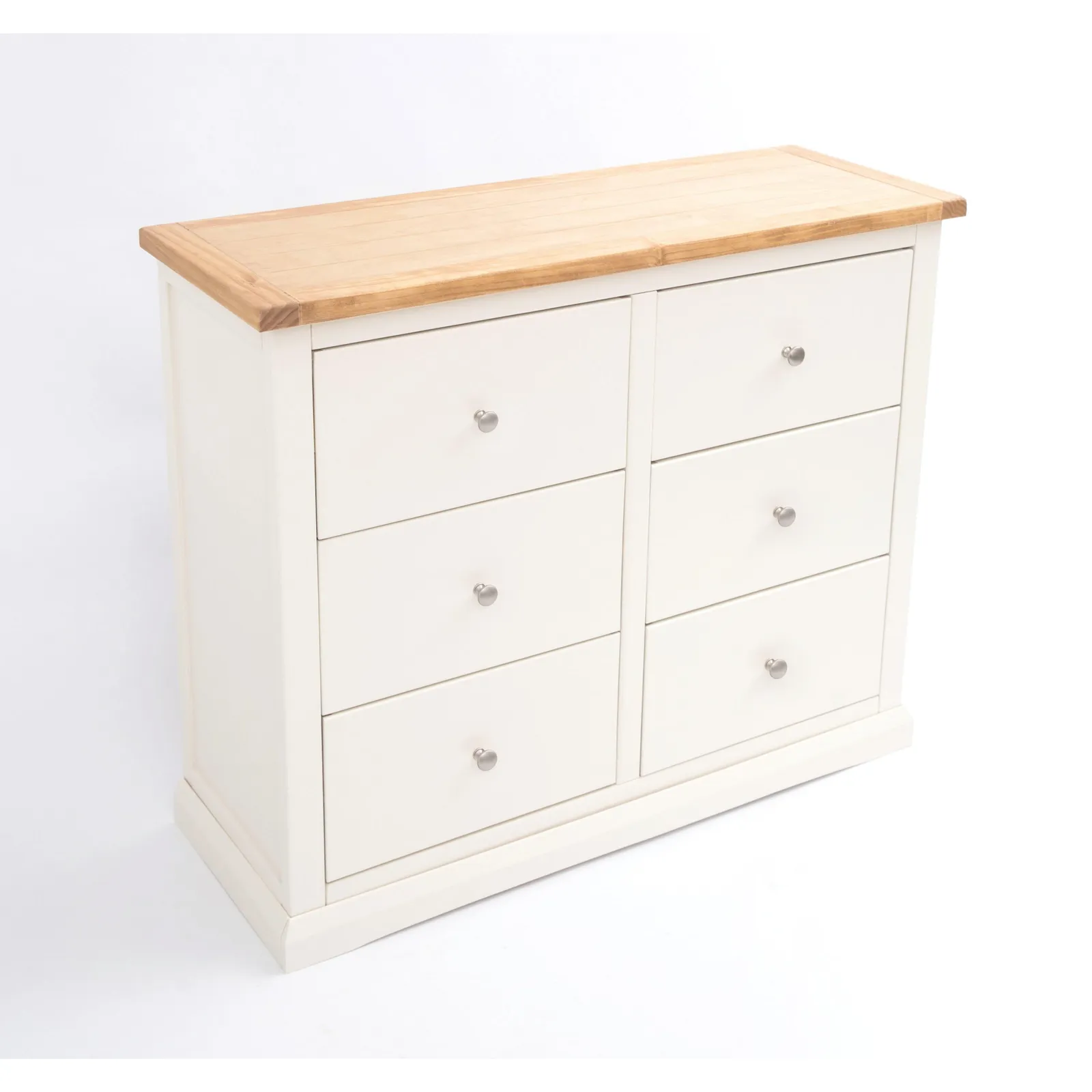 Cabinet Bits Castelli 6 Drawer Chest of Drawers Chrome Knob in Off-White 3