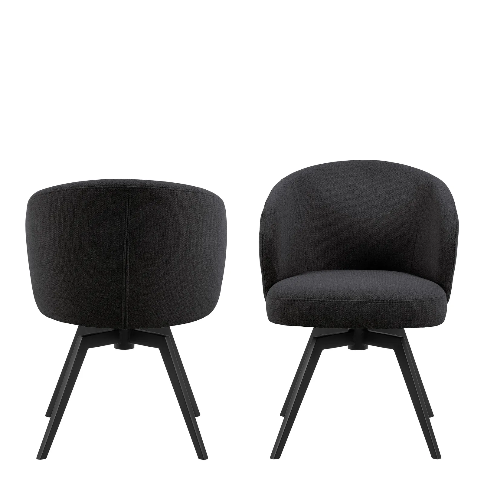 Furniture To Go Darlene Dining Chair with Armrest & Swivel Function in Black in Grey 2