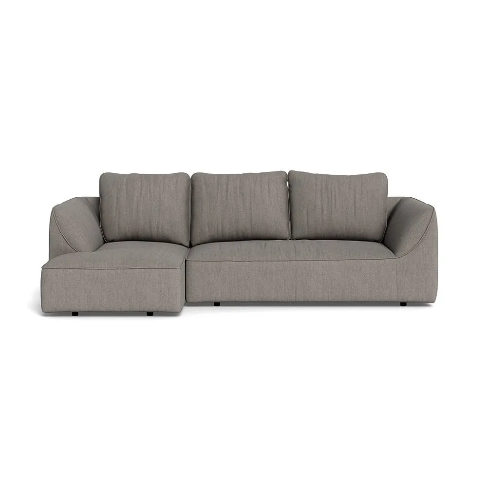 Heal's Morven Left Hand Facing Corner Chaise Sofa Broad Weave Pebble 1