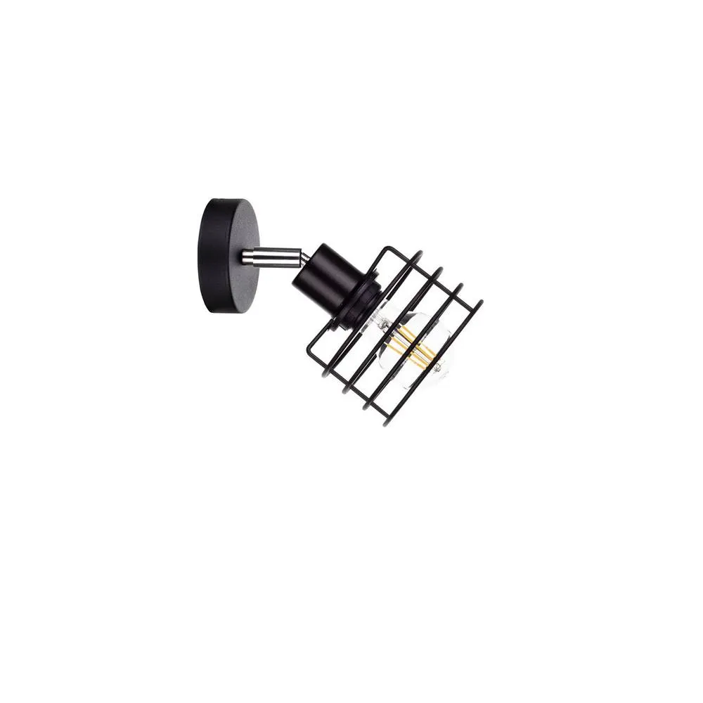 Netlighting Viva Adjustable Wall Lamp Black 12cm 1x E27