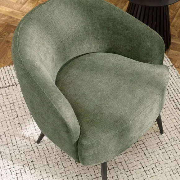 Dahlia Faux Linen Accent Chair 3