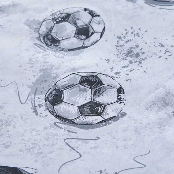 Sketched Football Polycotton Duvet Cover & Pillowcase Set 6