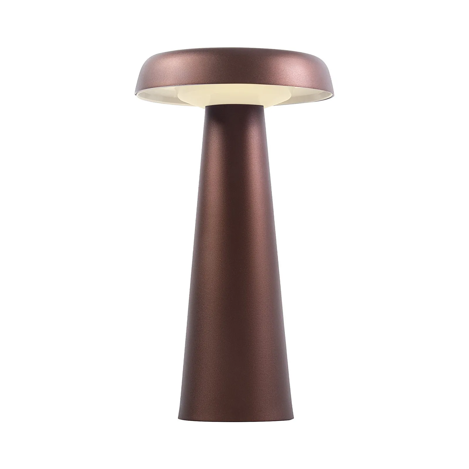 Nordlux Arcello Outdoor Portable Table Lamp Gold Metal Livingroom LED IP54 in Brown