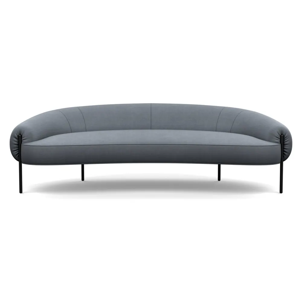 Heal's Isola 3 Seater Sofa Siena Cotton Shale Grey Black Feet 1