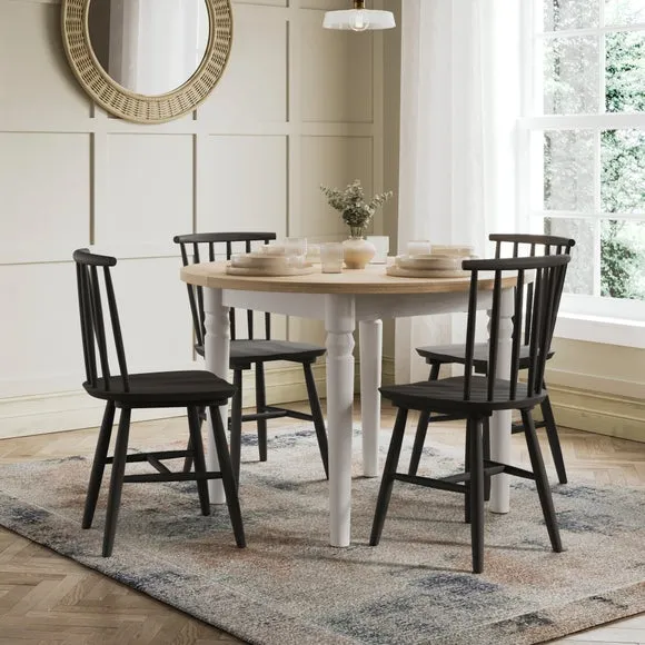 Pip 4-6 Seater Round to Oval Extendable Dining Table 1
