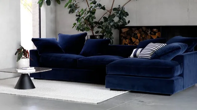 Heal's Cumulus 4 Seater Sofa Cotton Grain Black Feet 2