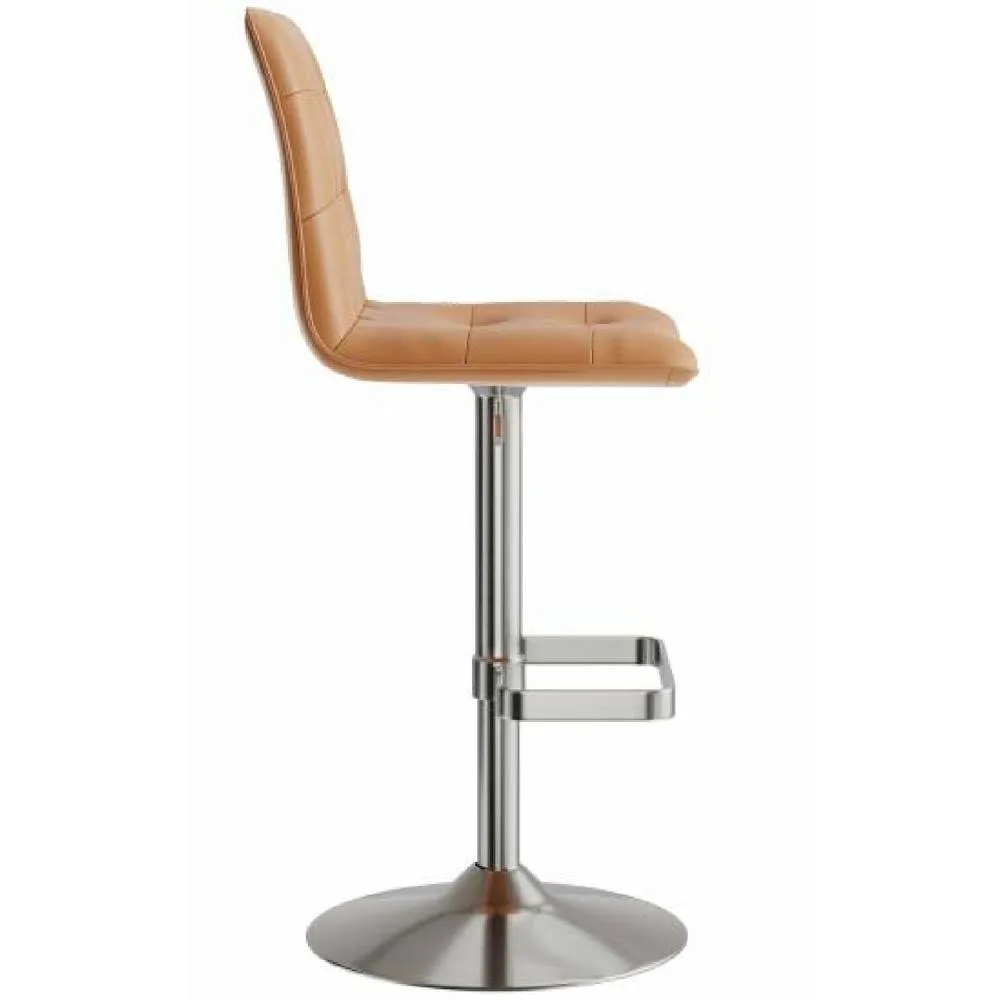 netfurniture Scaponi Brushed Quality Kitchen Bar Stool- Cognac in Tan 4