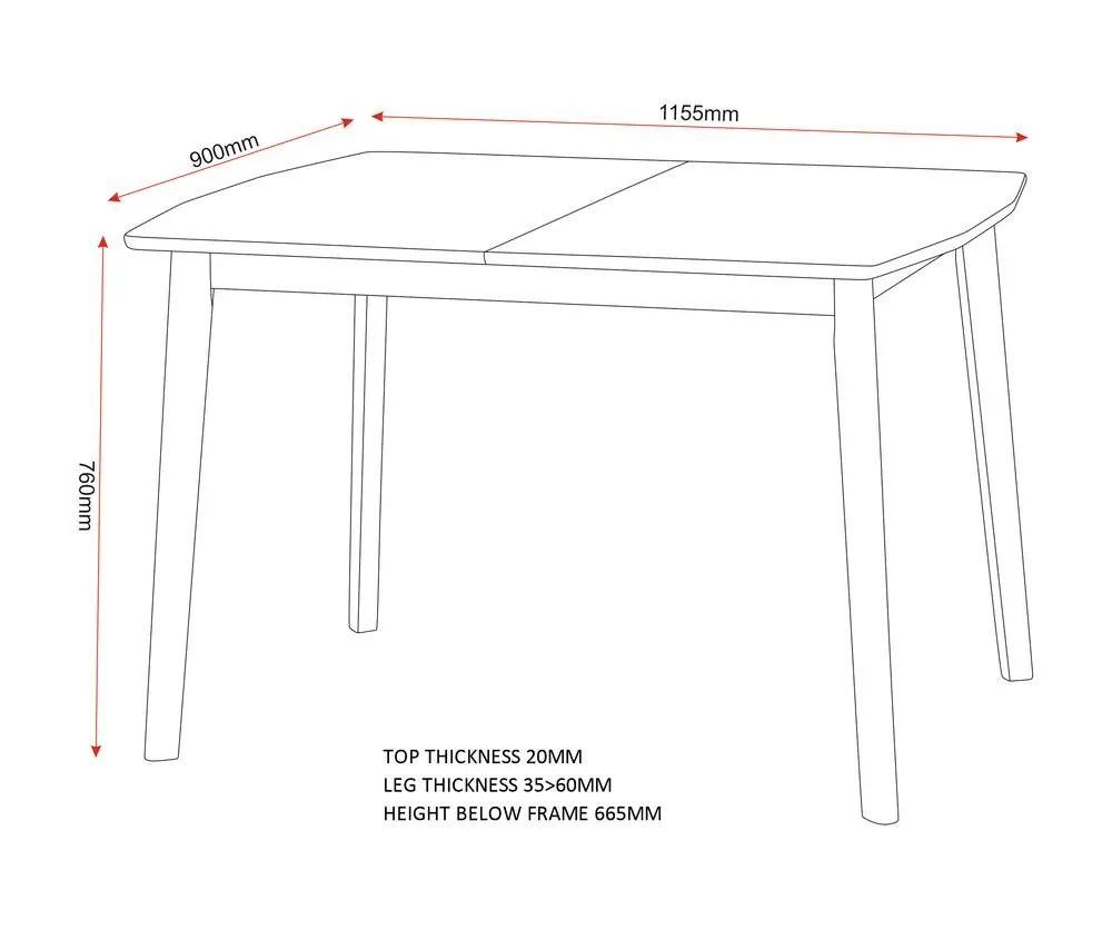 Seconique Emery Extending Dining Table in Natural 5