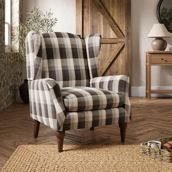 Charnwood Check Occasional Armchair